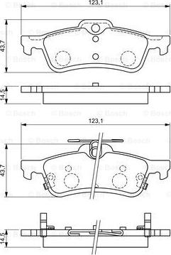 BOSCH 0 986 494 719 - Brake Pad Set, disc brake autospares.lv