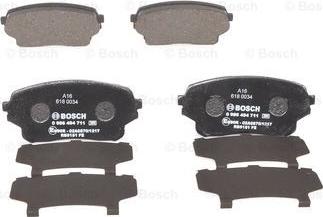 BOSCH 0 986 494 711 - Brake Pad Set, disc brake autospares.lv