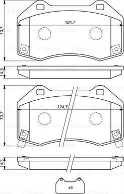 BOSCH 0 986 494 718 - Brake Pad Set, disc brake autospares.lv