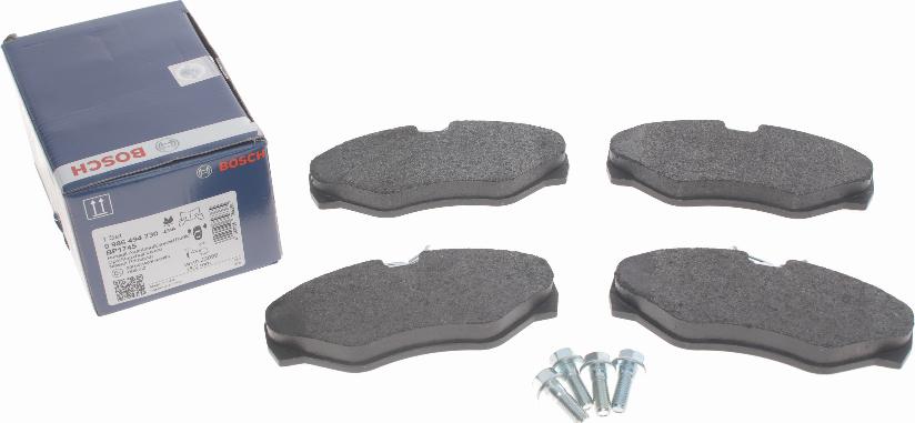 BOSCH 0 986 494 730 - Brake Pad Set, disc brake autospares.lv