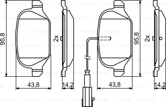 BOSCH 0 986 494 779 - Brake Pad Set, disc brake autospares.lv