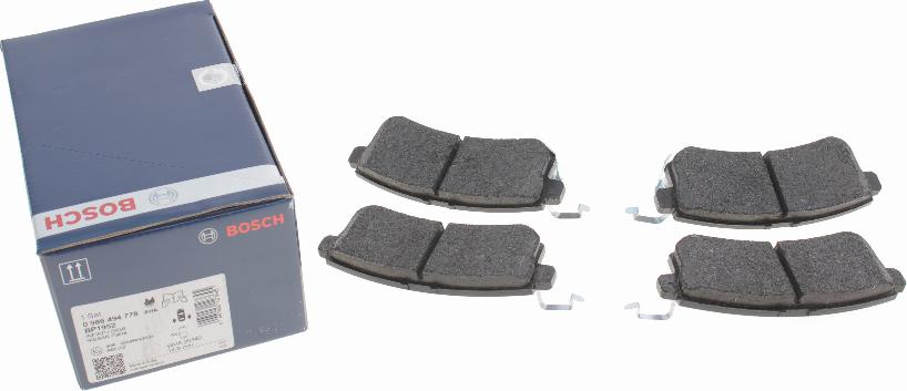 BOSCH 0 986 494 778 - Brake Pad Set, disc brake autospares.lv