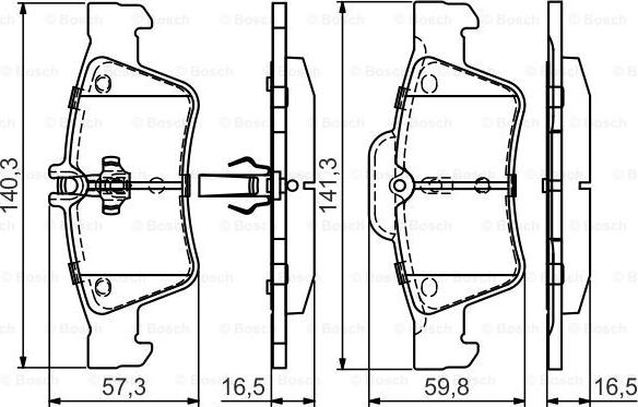 BOSCH 0 986 495 449 - Brake Pad Set, disc brake autospares.lv