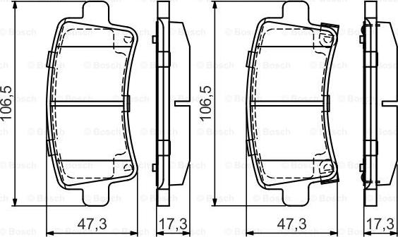 BOSCH 0 986 495 444 - Brake Pad Set, disc brake autospares.lv