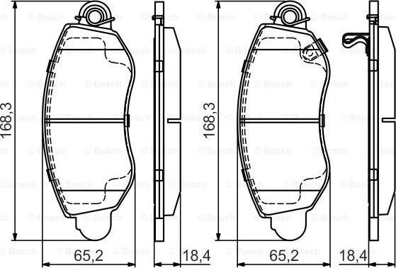 BOSCH 0 986 495 443 - Brake Pad Set, disc brake autospares.lv