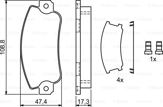 BOSCH 0 986 495 456 - Brake Pad Set, disc brake autospares.lv