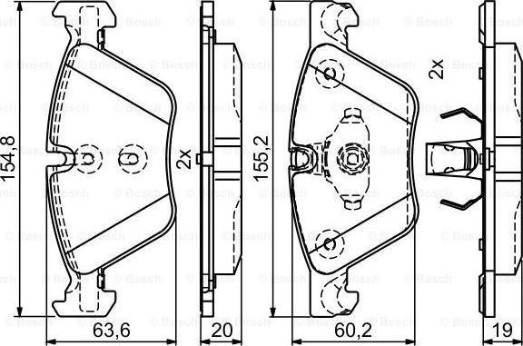 BOSCH 0 986 495 408 - Brake Pad Set, disc brake autospares.lv