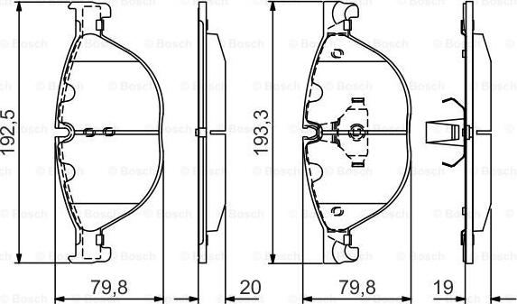 BOSCH 0 986 495 439 - Brake Pad Set, disc brake autospares.lv