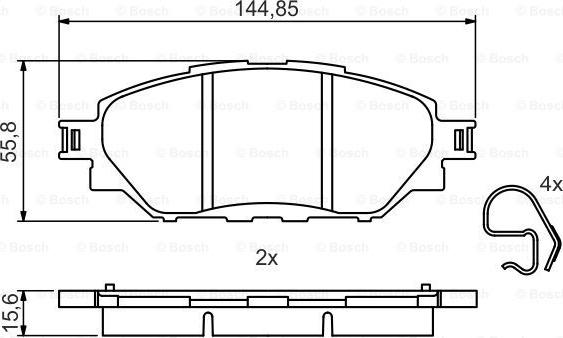 BOSCH 0 986 495 425 - Brake Pad Set, disc brake autospares.lv