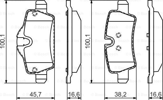 BOSCH 0 986 495 427 - Brake Pad Set, disc brake autospares.lv