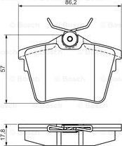 BOSCH 0 986 495 090 - Brake Pad Set, disc brake autospares.lv