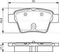 BOSCH 0 986 495 092 - Brake Pad Set, disc brake autospares.lv