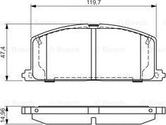 BOSCH 0 986 495 042 - Brake Pad Set, disc brake autospares.lv