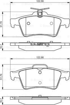 BOSCH 0 986 495 055 - Brake Pad Set, disc brake autospares.lv