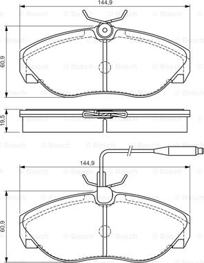 BOSCH 0 986 495 056 - Brake Pad Set, disc brake autospares.lv