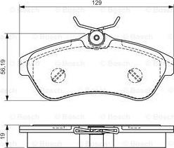 BOSCH 0 986 495 064 - Brake Pad Set, disc brake autospares.lv