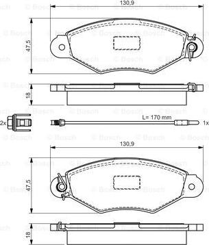 BOSCH 0 986 495 011 - Brake Pad Set, disc brake autospares.lv