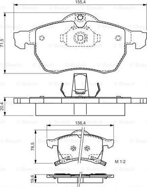 BOSCH 0 986 495 012 - Brake Pad Set, disc brake autospares.lv