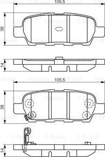 BOSCH 0 986 495 089 - Brake Pad Set, disc brake autospares.lv