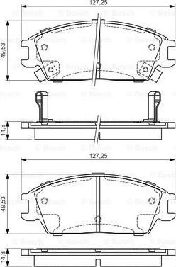 BOSCH 0 986 495 035 - Brake Pad Set, disc brake autospares.lv