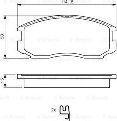 BOSCH 0 986 495 030 - Brake Pad Set, disc brake autospares.lv