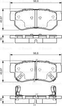 BOSCH 0 986 495 022 - Brake Pad Set, disc brake autospares.lv
