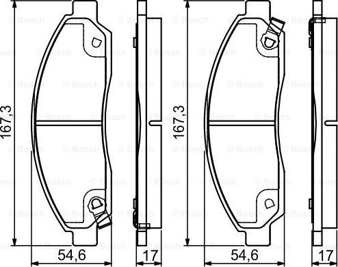 BOSCH 0 986 495 159 - Brake Pad Set, disc brake autospares.lv