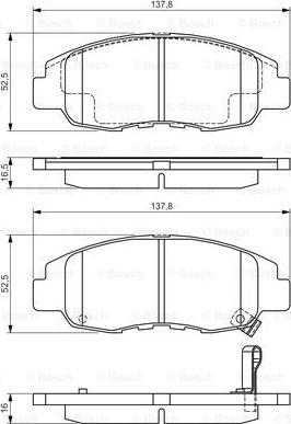 BOSCH 0 986 495 153 - Brake Pad Set, disc brake autospares.lv