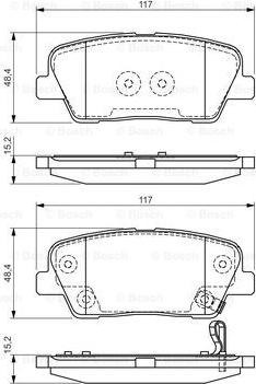 BOSCH 0 986 495 165 - Brake Pad Set, disc brake autospares.lv