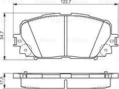 BOSCH 0 986 495 109 - Brake Pad Set, disc brake autospares.lv