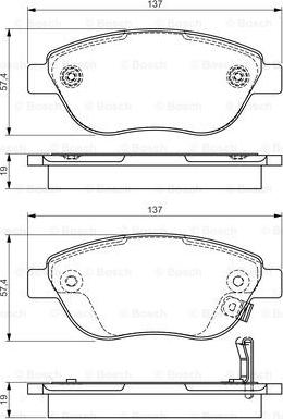 BOSCH 0 986 495 103 - Brake Pad Set, disc brake autospares.lv