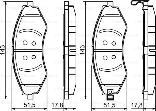 BOSCH 0 986 495 116 - Brake Pad Set, disc brake autospares.lv