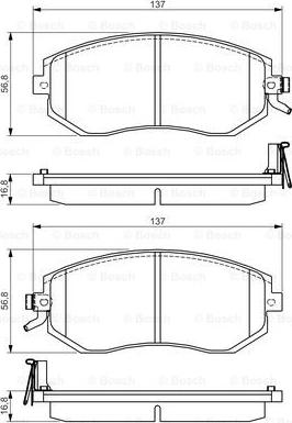 BOSCH 0 986 495 125 - Brake Pad Set, disc brake autospares.lv