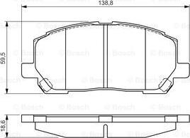 BOSCH 0 986 495 126 - Brake Pad Set, disc brake autospares.lv