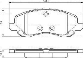 BOSCH 0 986 495 170 - Brake Pad Set, disc brake autospares.lv