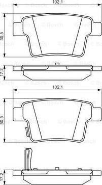 BOSCH 0 986 495 344 - Brake Pad Set, disc brake autospares.lv