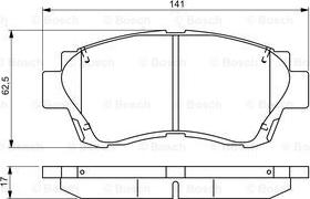 BOSCH 0 986 495 341 - Brake Pad Set, disc brake autospares.lv