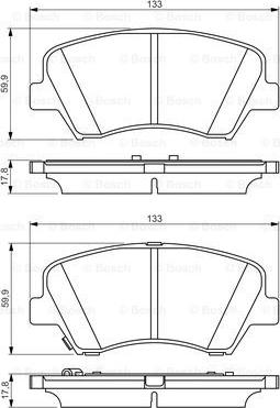 BOSCH 0 986 495 343 - Brake Pad Set, disc brake autospares.lv