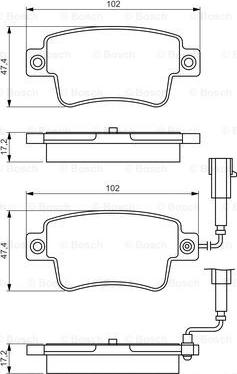 BOSCH 0 986 495 355 - Brake Pad Set, disc brake autospares.lv