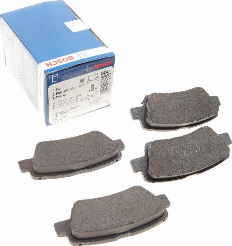 BOSCH 0 986 495 351 - Brake Pad Set, disc brake autospares.lv