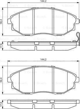 BOSCH 0 986 495 353 - Brake Pad Set, disc brake autospares.lv