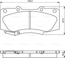 BOSCH 0 986 495 302 - Brake Pad Set, disc brake autospares.lv