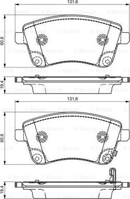 BOSCH 0 986 495 307 - Brake Pad Set, disc brake autospares.lv