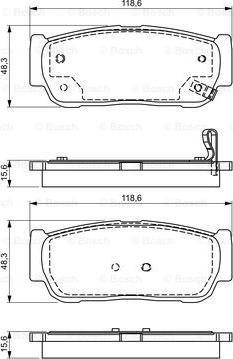 BOSCH 0 986 495 315 - Brake Pad Set, disc brake autospares.lv