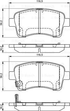 BOSCH 0 986 495 318 - Brake Pad Set, disc brake autospares.lv