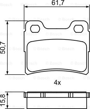 BOSCH 0 986 495 386 - Brake Pad Set, disc brake autospares.lv