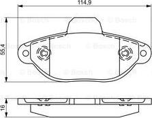 BOSCH 0 986 495 338 - Brake Pad Set, disc brake autospares.lv