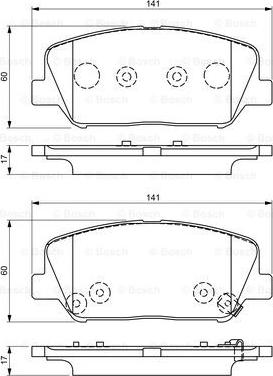 BOSCH 0 986 495 337 - Brake Pad Set, disc brake autospares.lv