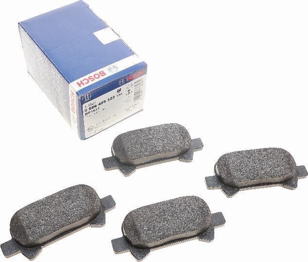 BOSCH 0 986 495 322 - Brake Pad Set, disc brake autospares.lv