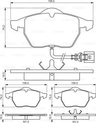 BOSCH 0 986 495 249 - Brake Pad Set, disc brake autospares.lv